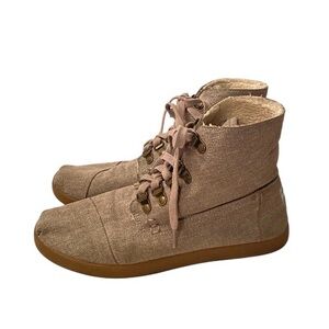 Toms Sherpa Lined Ankle Boot Convertible Shoes. Size 8w